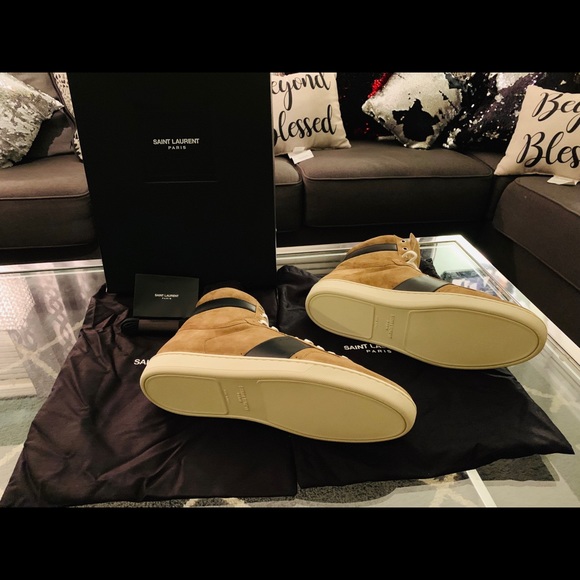 Saint Laurent Paris Suede High Tops - Picture 3 of 10